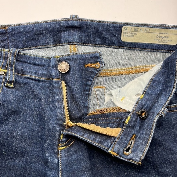Diesel Industry Super Slim Skinny Low Waist Size 28 - Picture 16 of 16